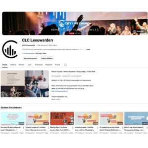 Bekijk het YouTube kanaal van City Life Church Leeuwarden